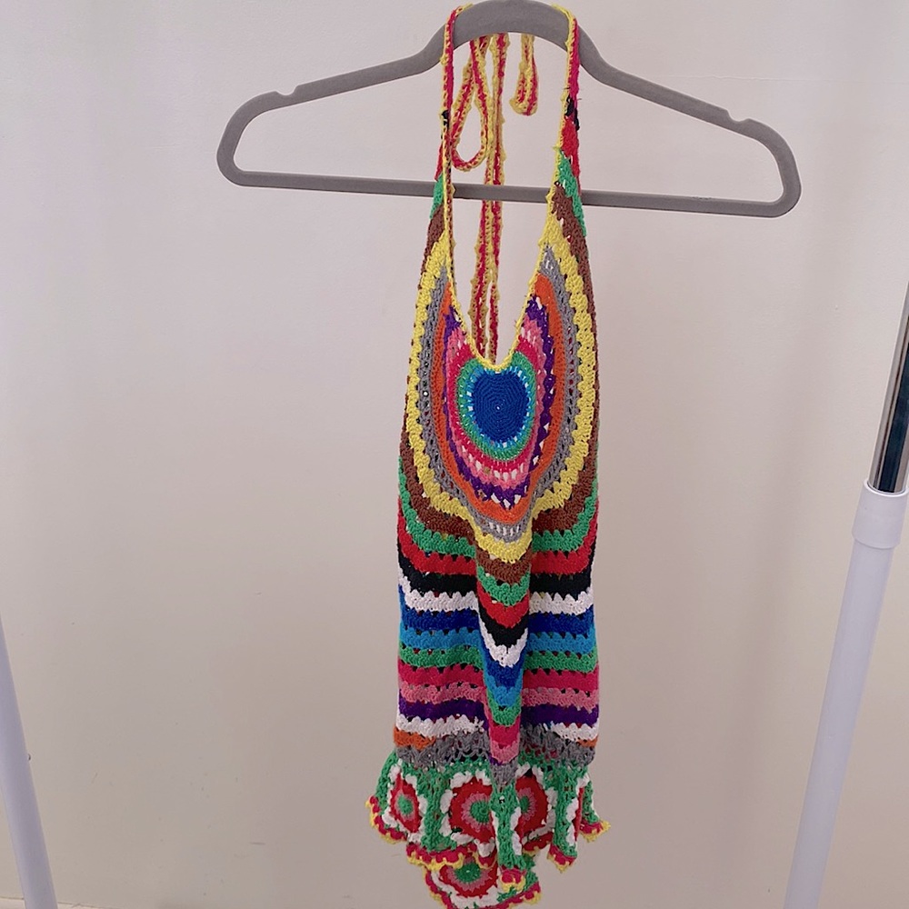 Rainbow halter top